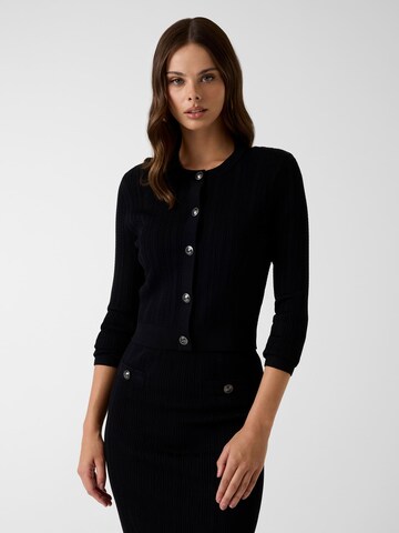 GUESS Knit Cardigan in Black: front