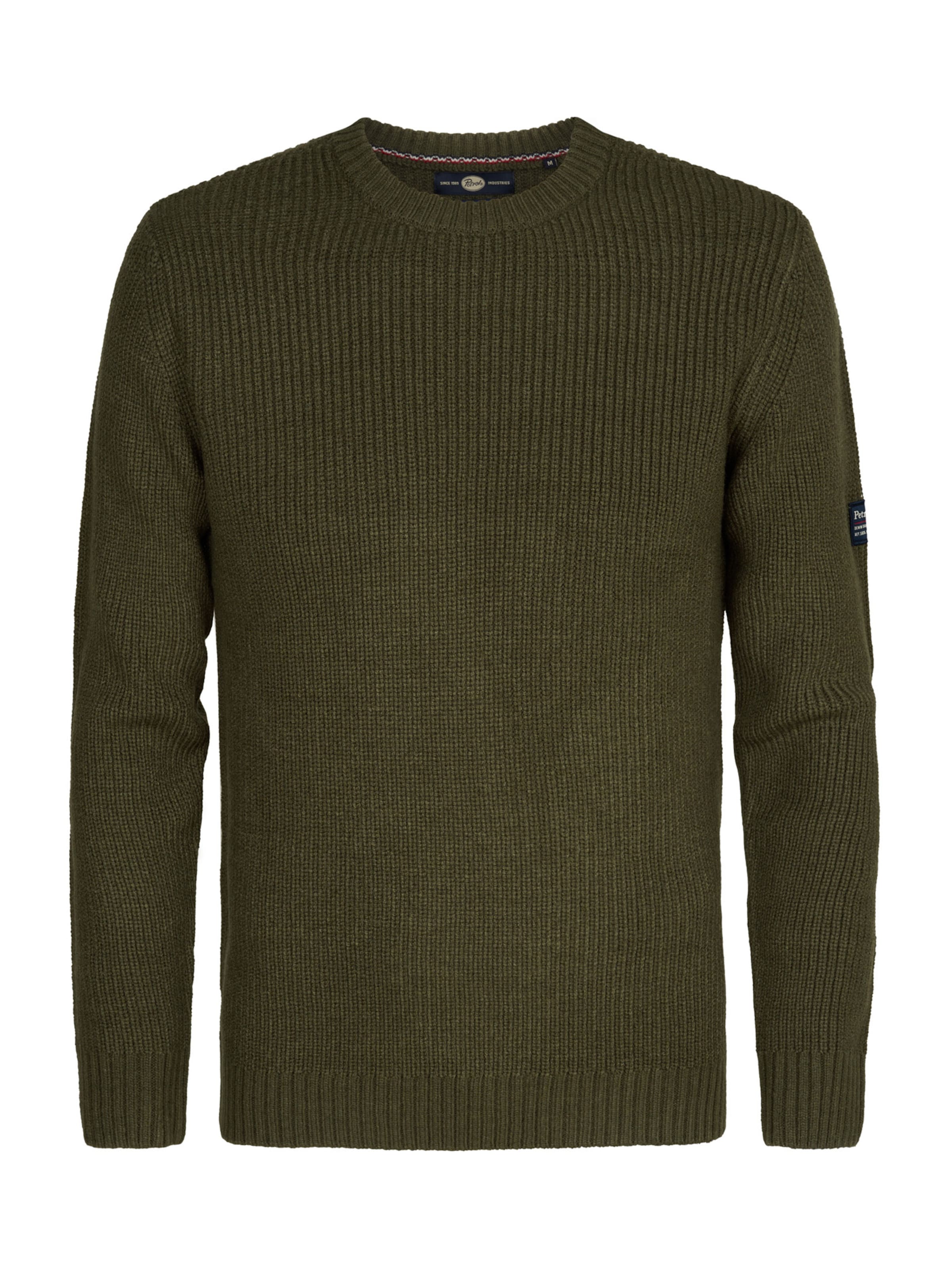 Petrol Industries Свитер в Зеленый: спереди