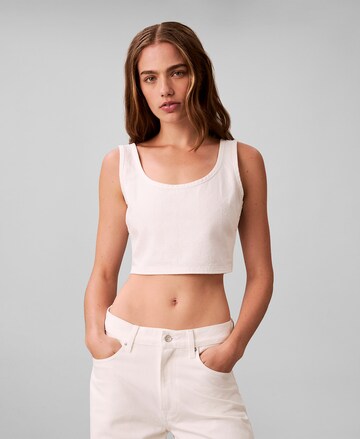 Calvin Klein Jeans Shirt in Wit: voorkant