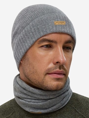 BELLEMERE NEW YORK Mütze 'Ribbed Lambswool Beanie'‌‌‌‌‌ in Grau