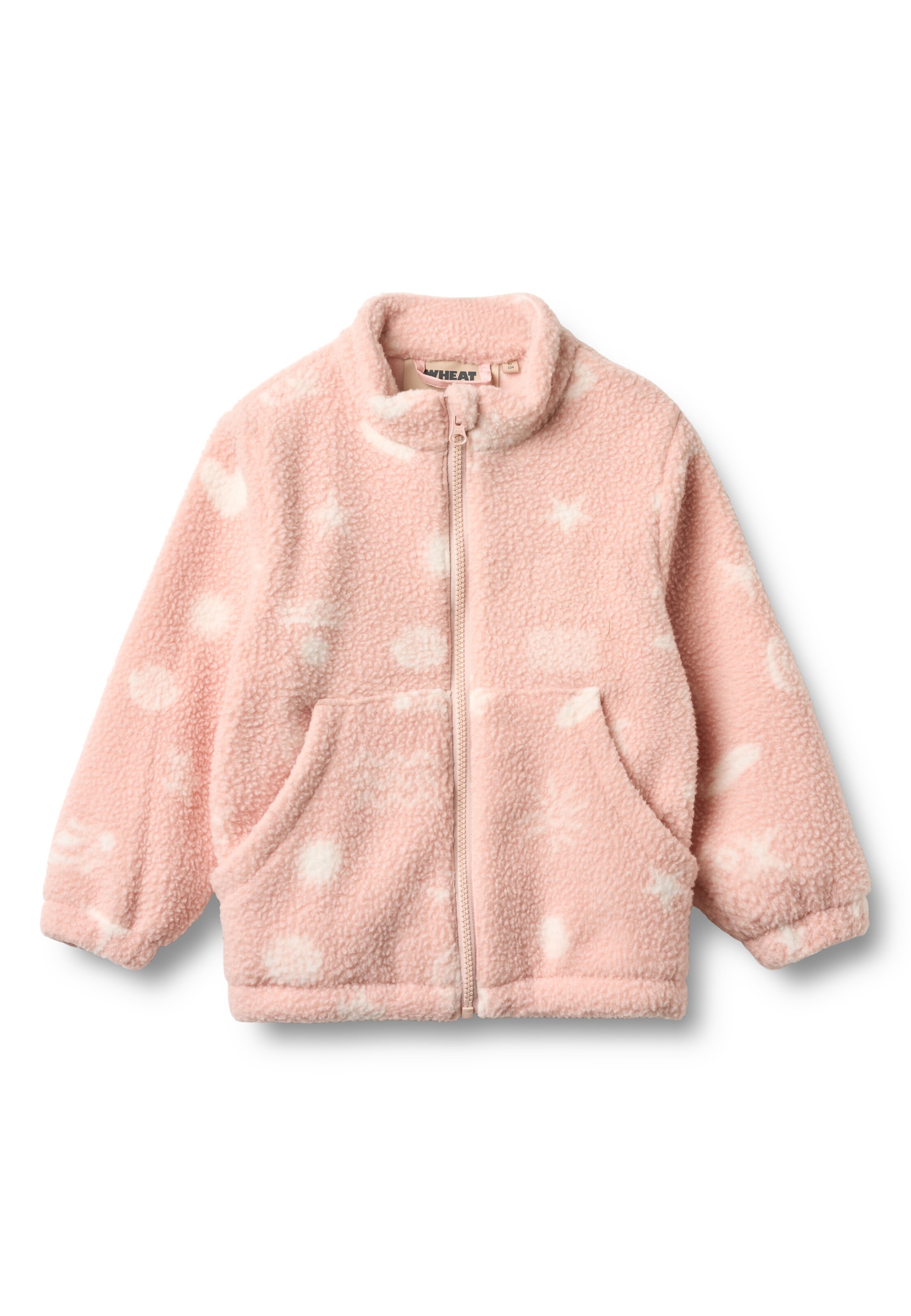 WHEAT Fleece jas 'Helge' in Roze: voorkant