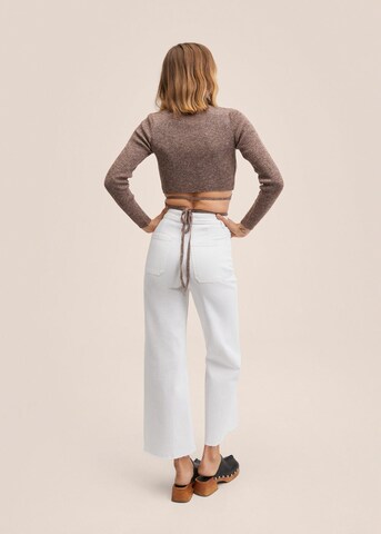 MANGO Wide Leg Jeans 'Catherin' in Weiß