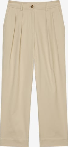 Marc O'Polo Loosefit Bandplooibroek in Beige: voorkant