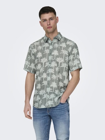 Regular fit Camicia 'BRONX' di Only & Sons in verde