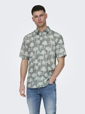 Only & Sons - Ajuste regular Camisa 'BRONX' en verde