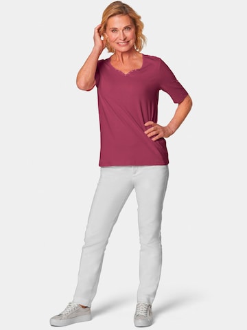 Goldner T-Shirt in Rot