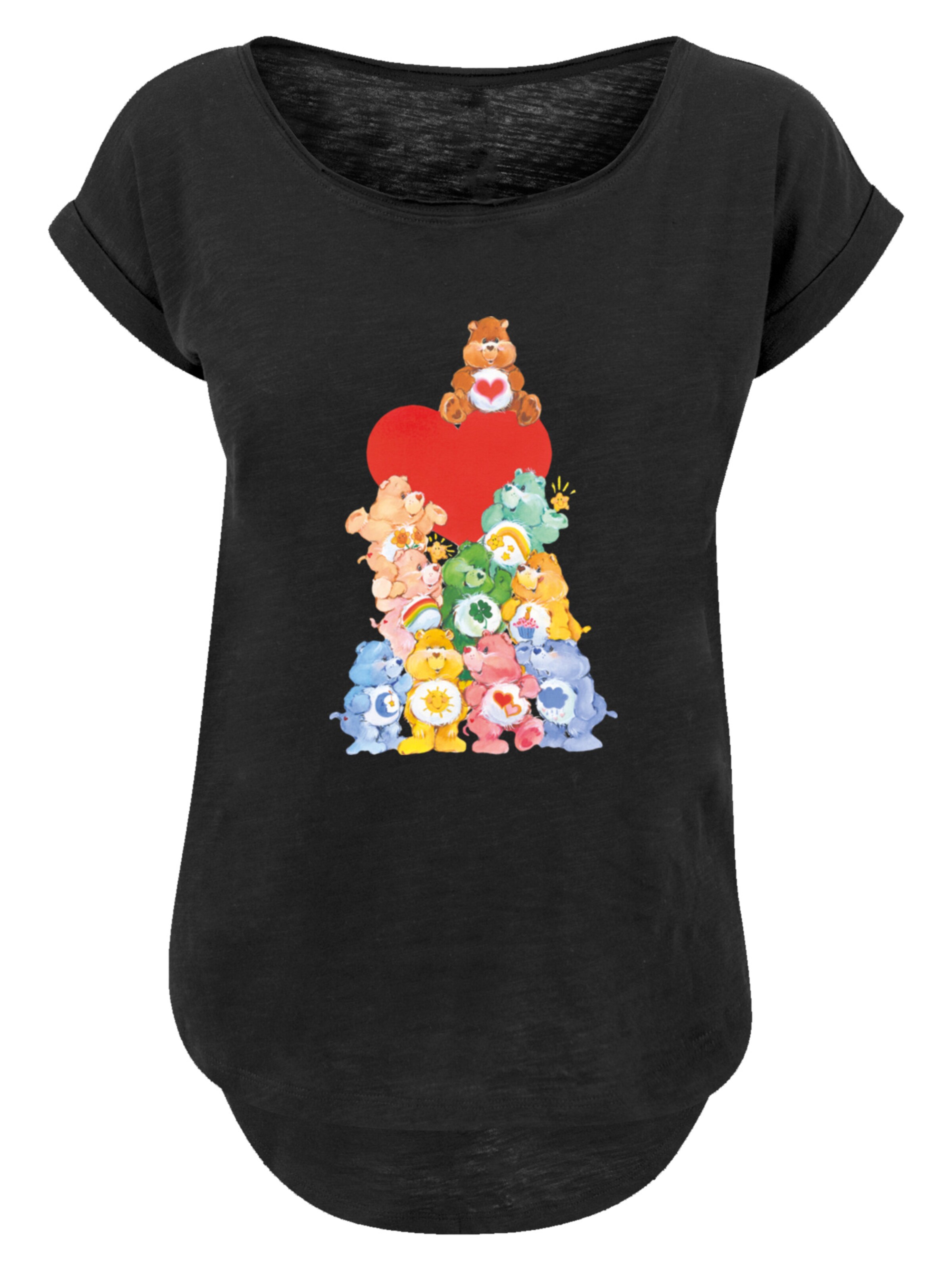 F4NT4STIC Shirt 'Care Bears The Original 10' in Black: front