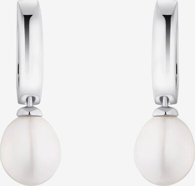 AMOR Ohrringe in silber / perlweiß, Produktansicht