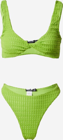 Nasty Gal T-shirt Bikini in Green: front