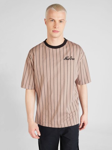 T-Shirt NEW ERA en marron : devant