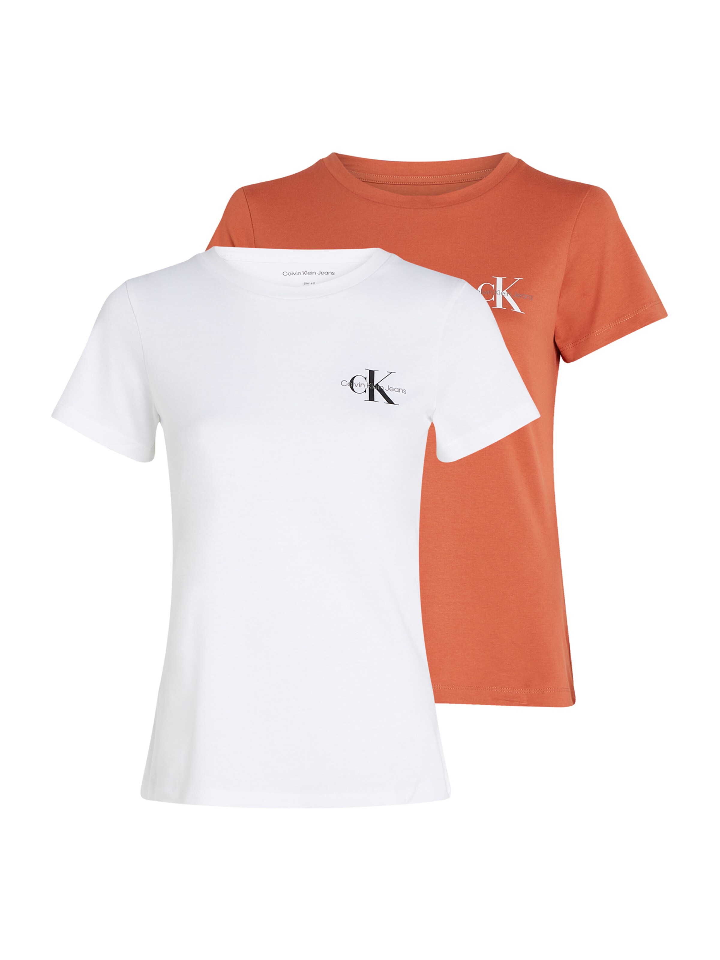 T-shirt Calvin Klein Jeans en orange : devant