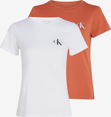 Calvin Klein Jeans - Camiseta en naranja: frente