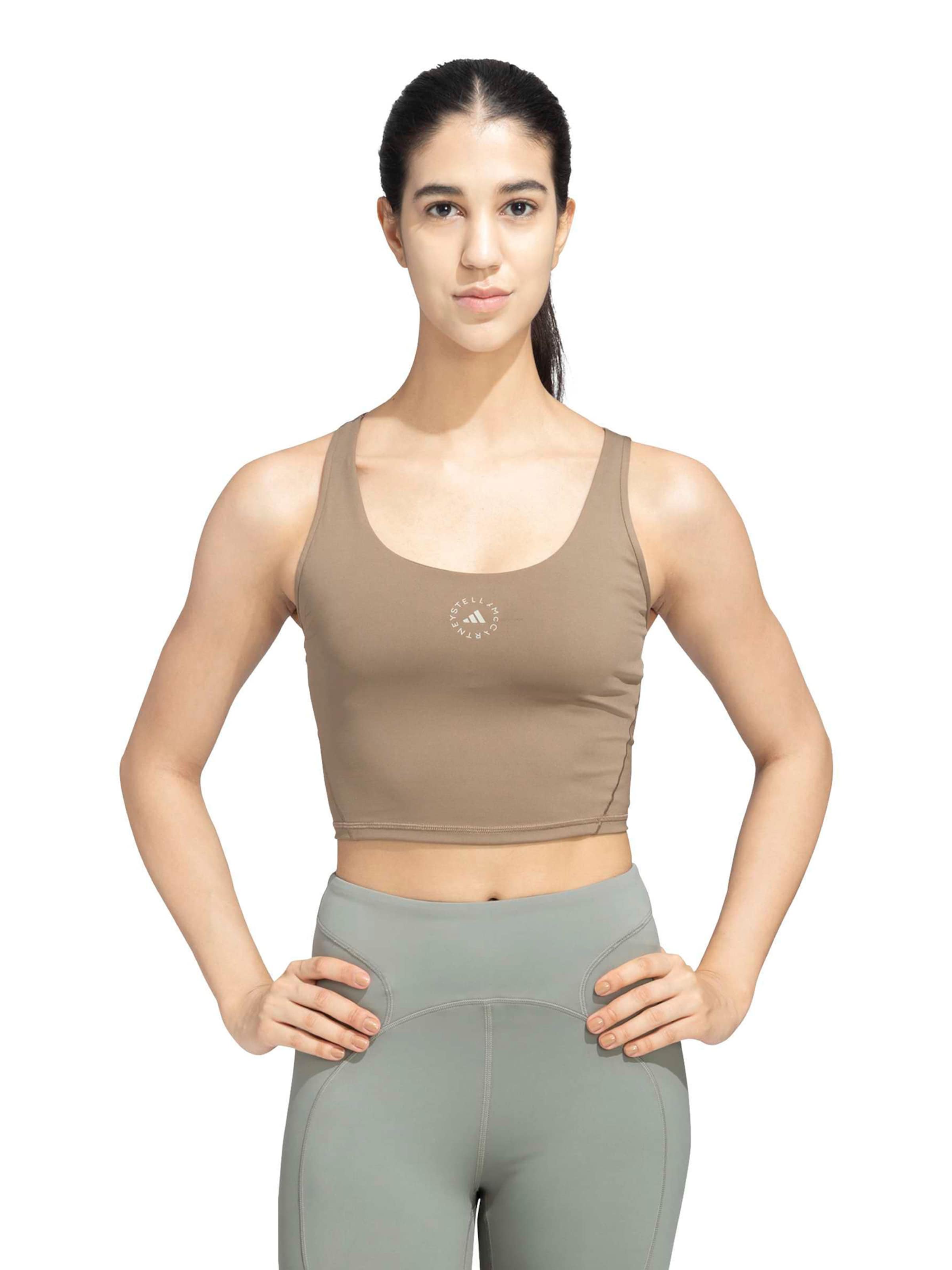 ADIDAS BY STELLA MCCARTNEY Спортивный топ в Коричневый: спереди