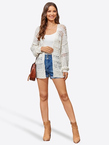 Imily Bela Pletena jopa | bela barva