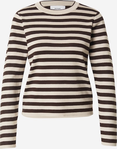 NÜMPH Neulepaita värissä beige / tummanruskea, Tuotenäkymä