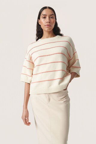 Pull-over oversize 'Rava Romy' SOAKED IN LUXURY en blanc : devant