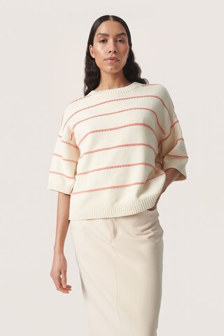 SOAKED IN LUXURY Pullover 'Rava Romy' i hvid: forside