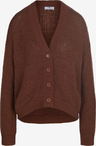 Peter Hahn Knit Cardigan in Brown: front