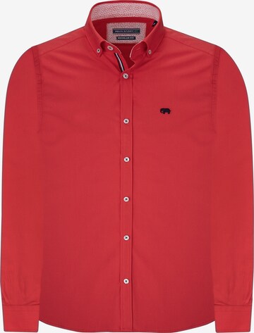 Felix Hardy Button Up Shirt ' Grayson ' in Red: front