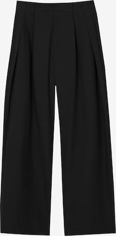 Pull&Bear Plisované nohavice - Čierna: predná strana
