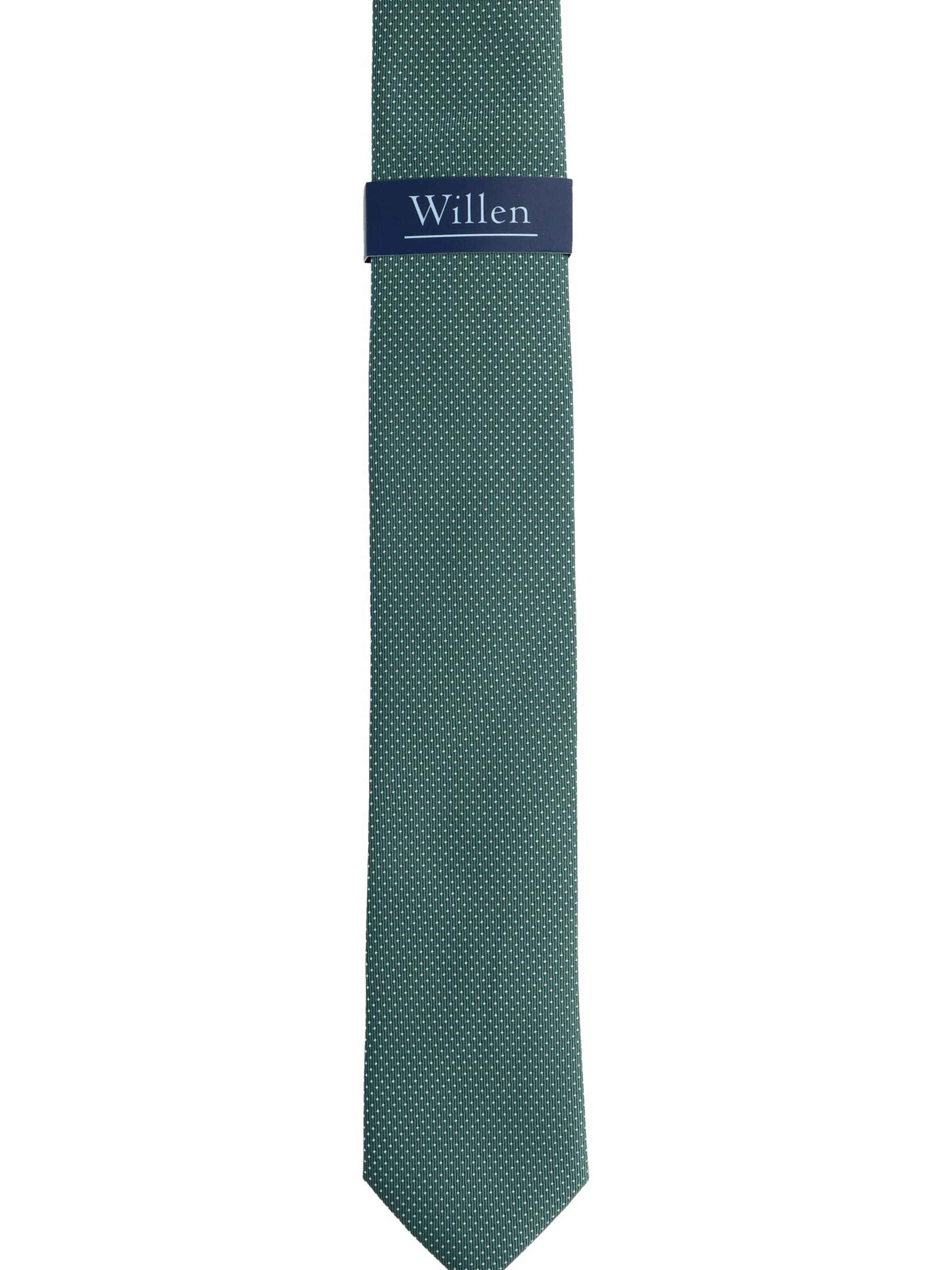 WILLEN Tie 'Tupfen' in Green