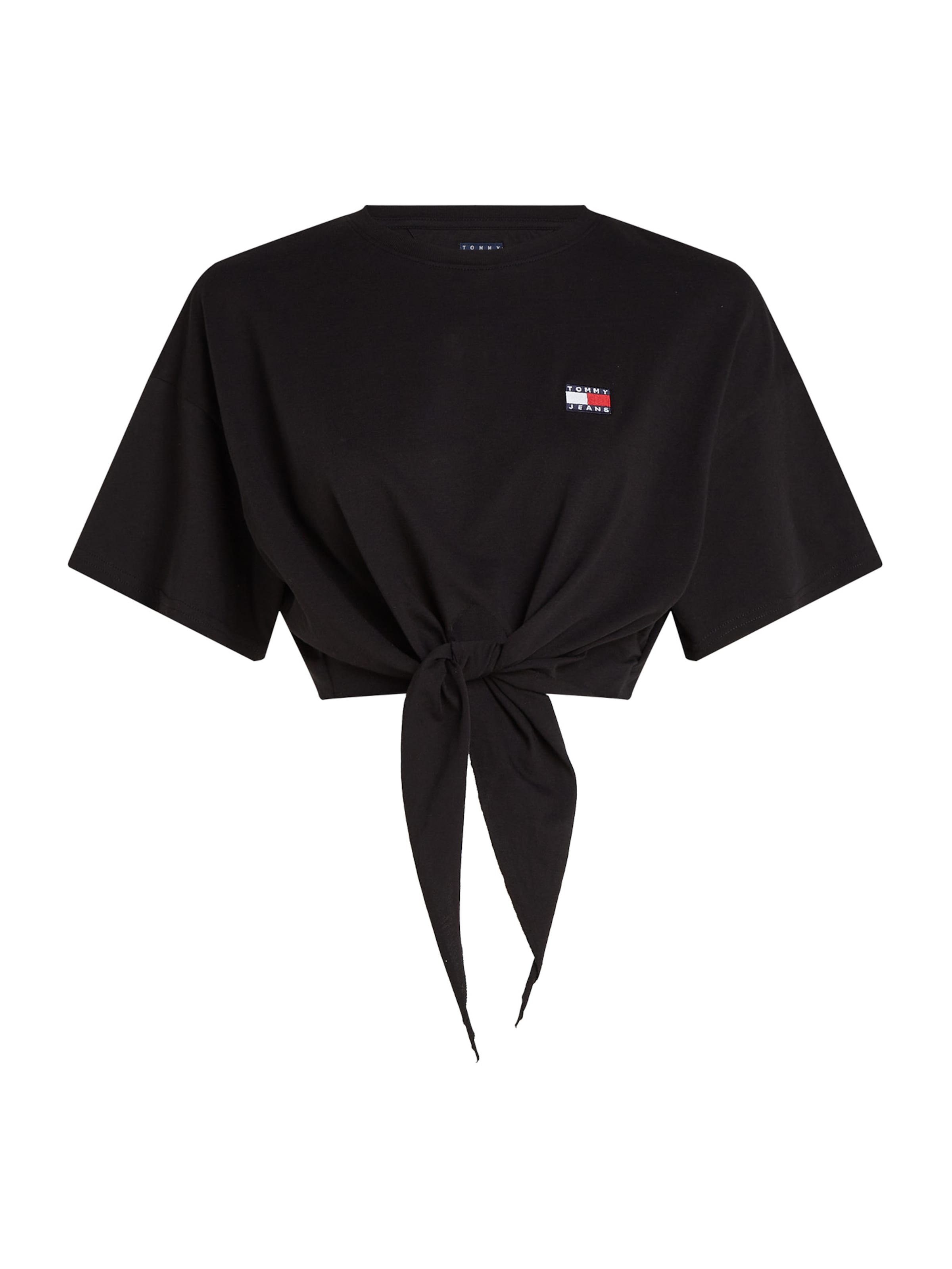 Tricou de la Tommy Jeans pe negru: față