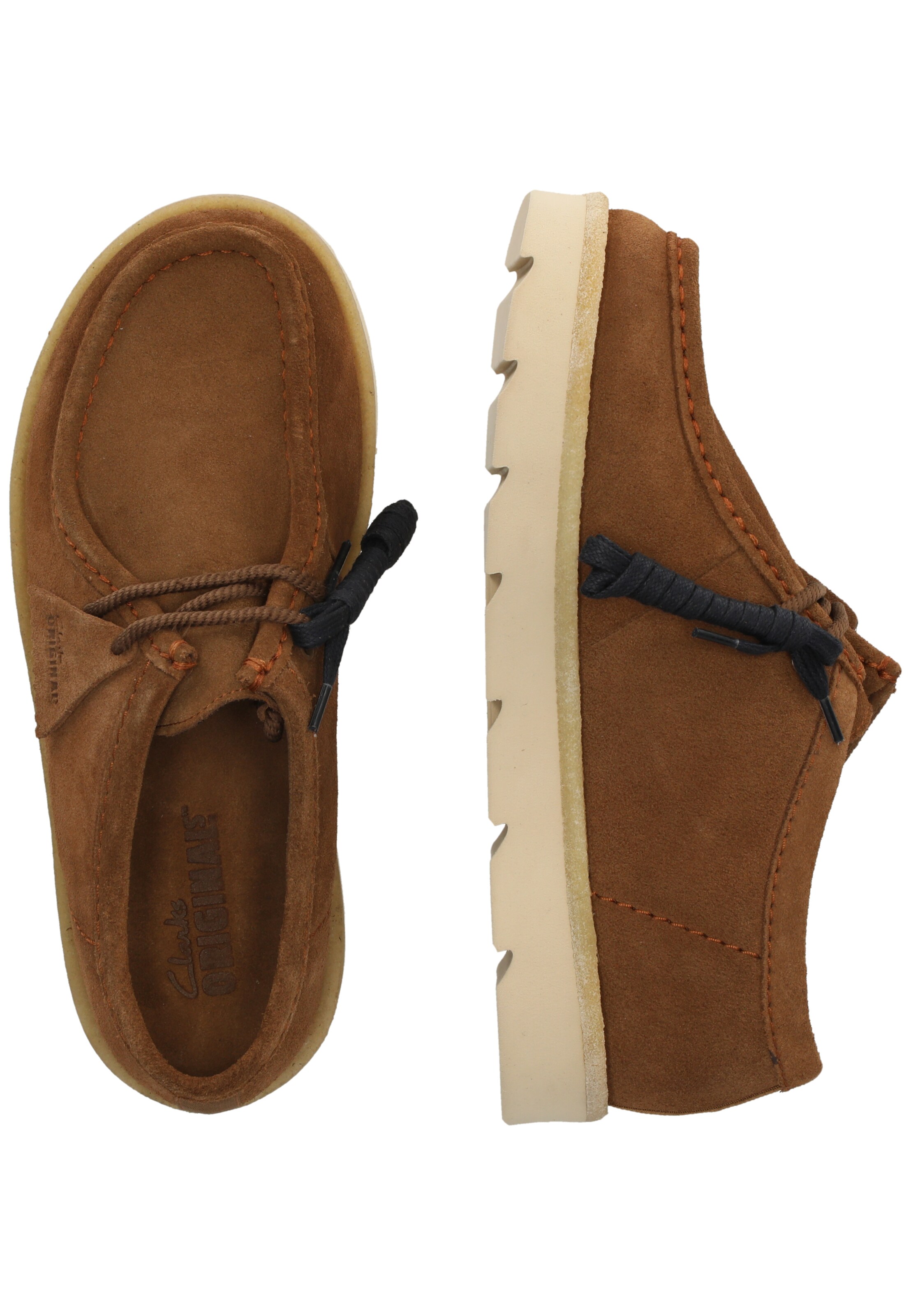 CLARKS Lace-up shoe 'Meare Walla' in Brown