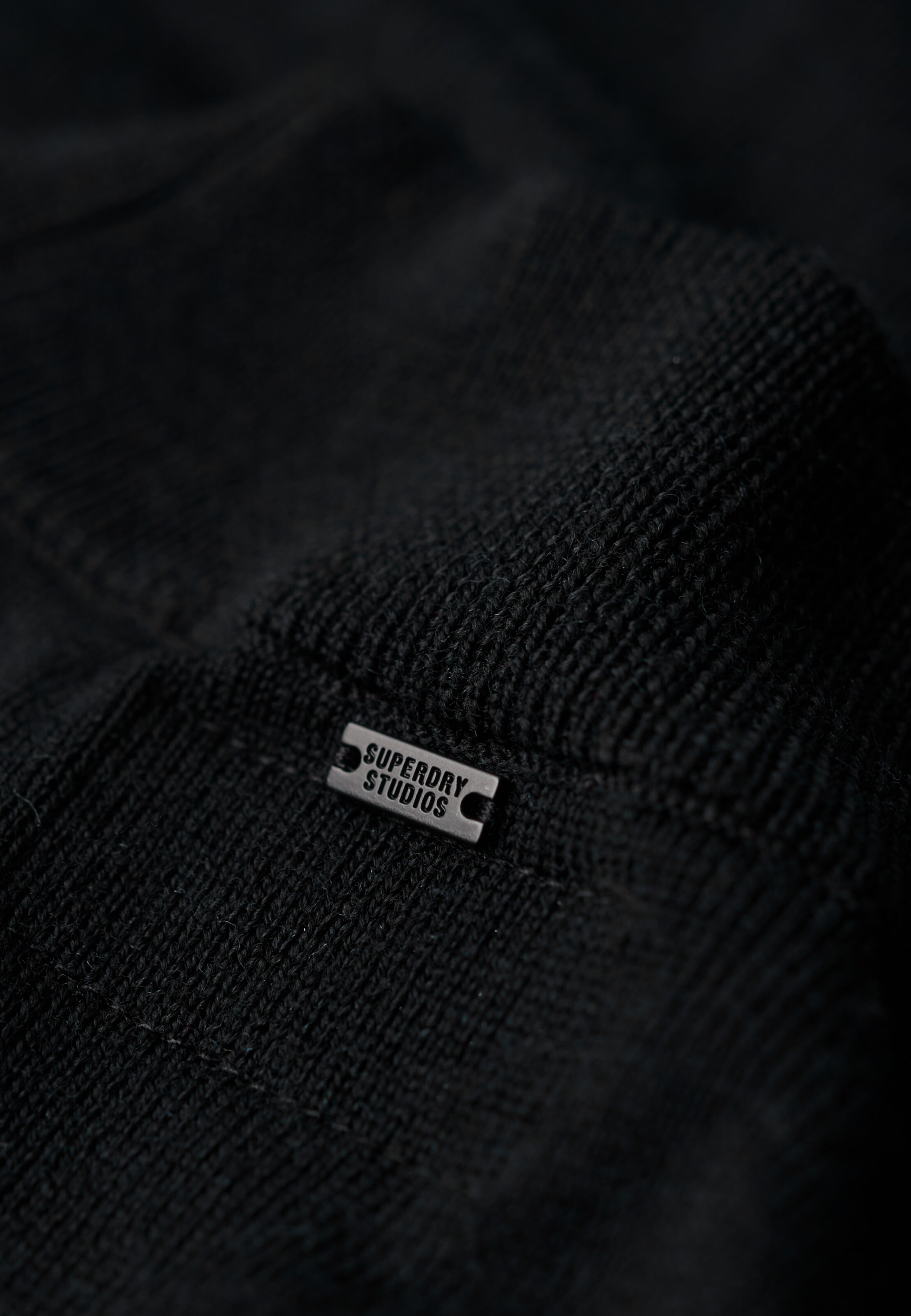 Superdry Gebreide jurk in Zwart