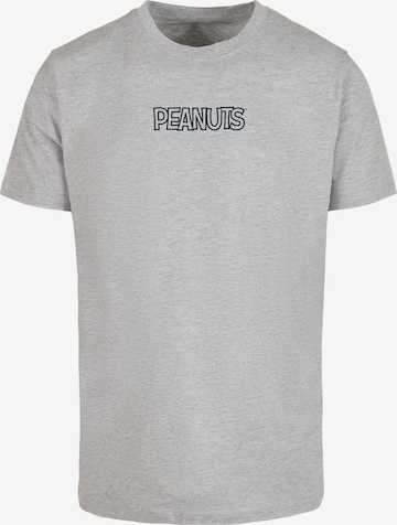 Merchcode Shirt 'Peanuts - Peekaboo' in Grijs: voorkant