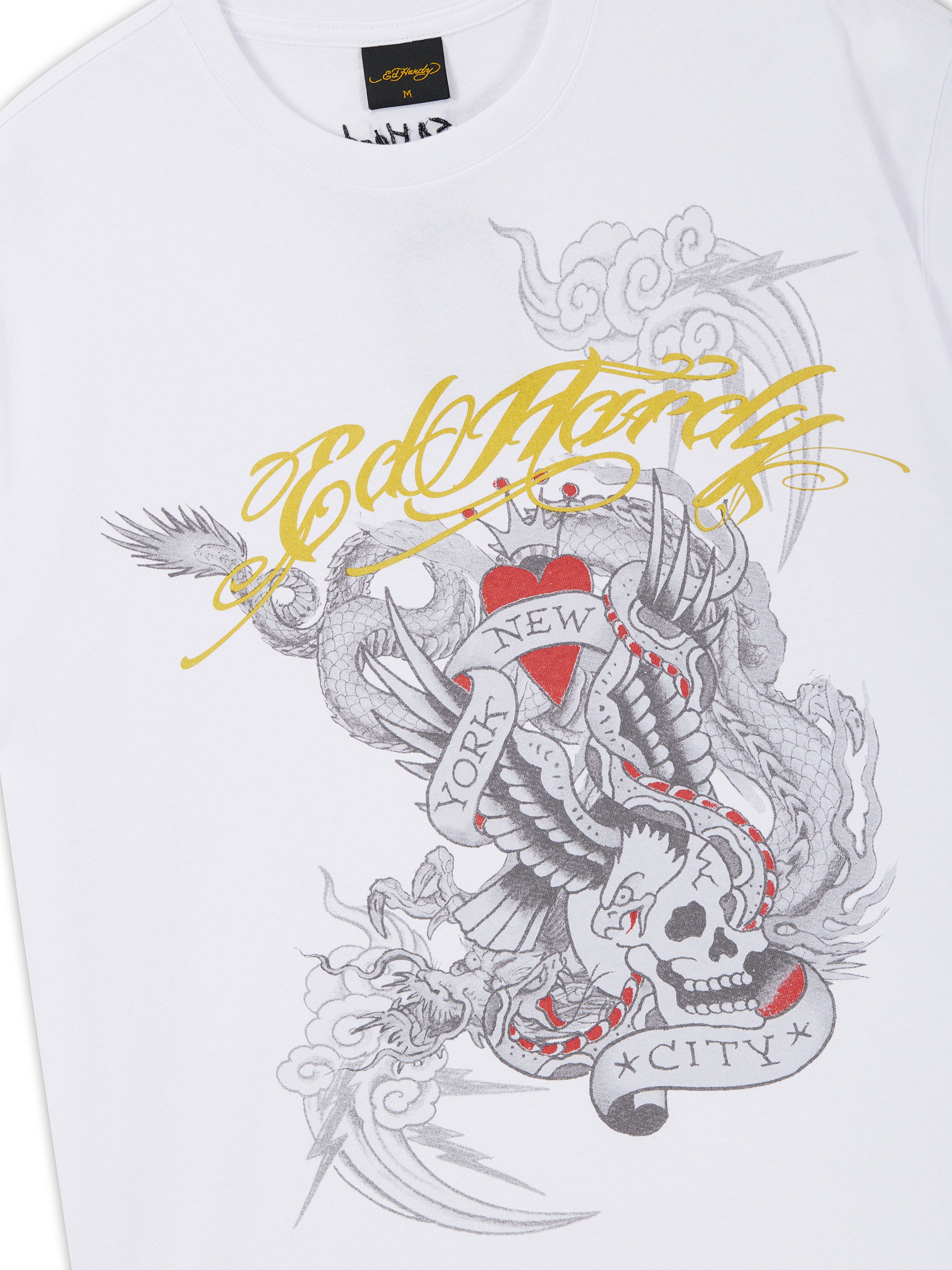 Ed Hardy Koszulka 'Storming New York' w kolorze biały