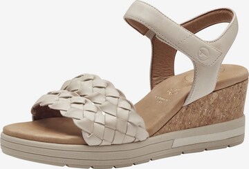 TAMARIS Sandaal in Beige: voorkant