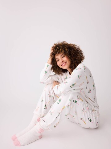 PJ Salvage Pajama ' Breakfast of Champs ' in White
