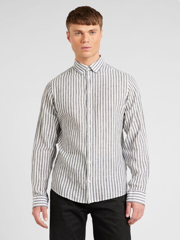 Casual Friday Regular fit Button Up Shirt 'Anton' in Grey: front