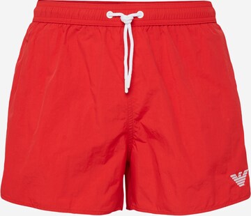 Pantaloncini da bagno di Emporio Armani in rosso: frontale