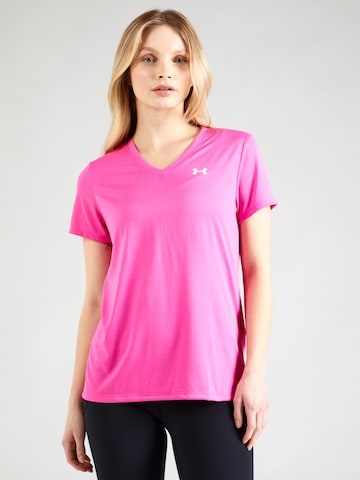 UNDER ARMOUR Λειτουργικό μπλουζάκι σε ροζ: μπροστά