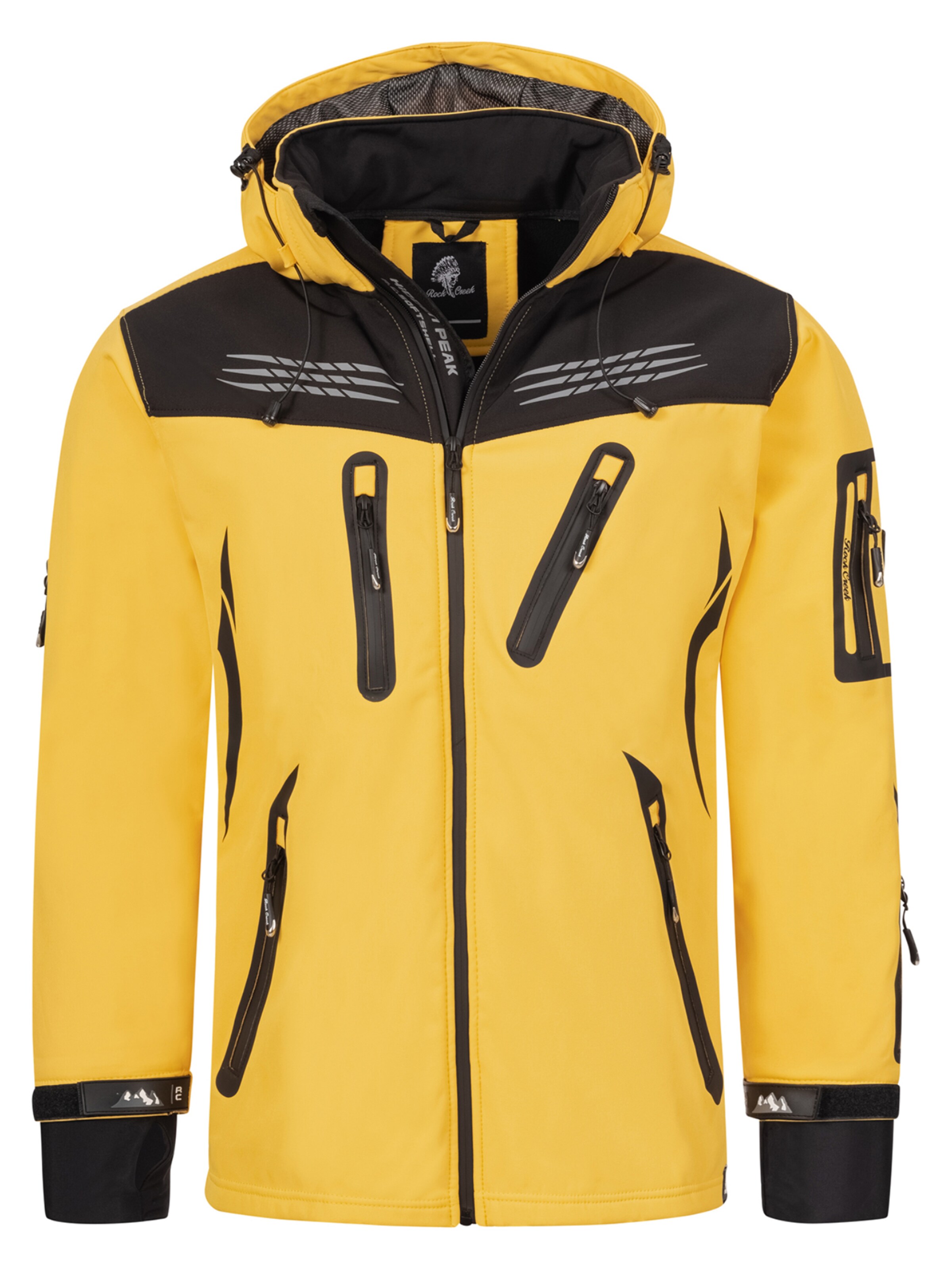 Rock Creek Outdoorjacke in Gelb: Vorderseite