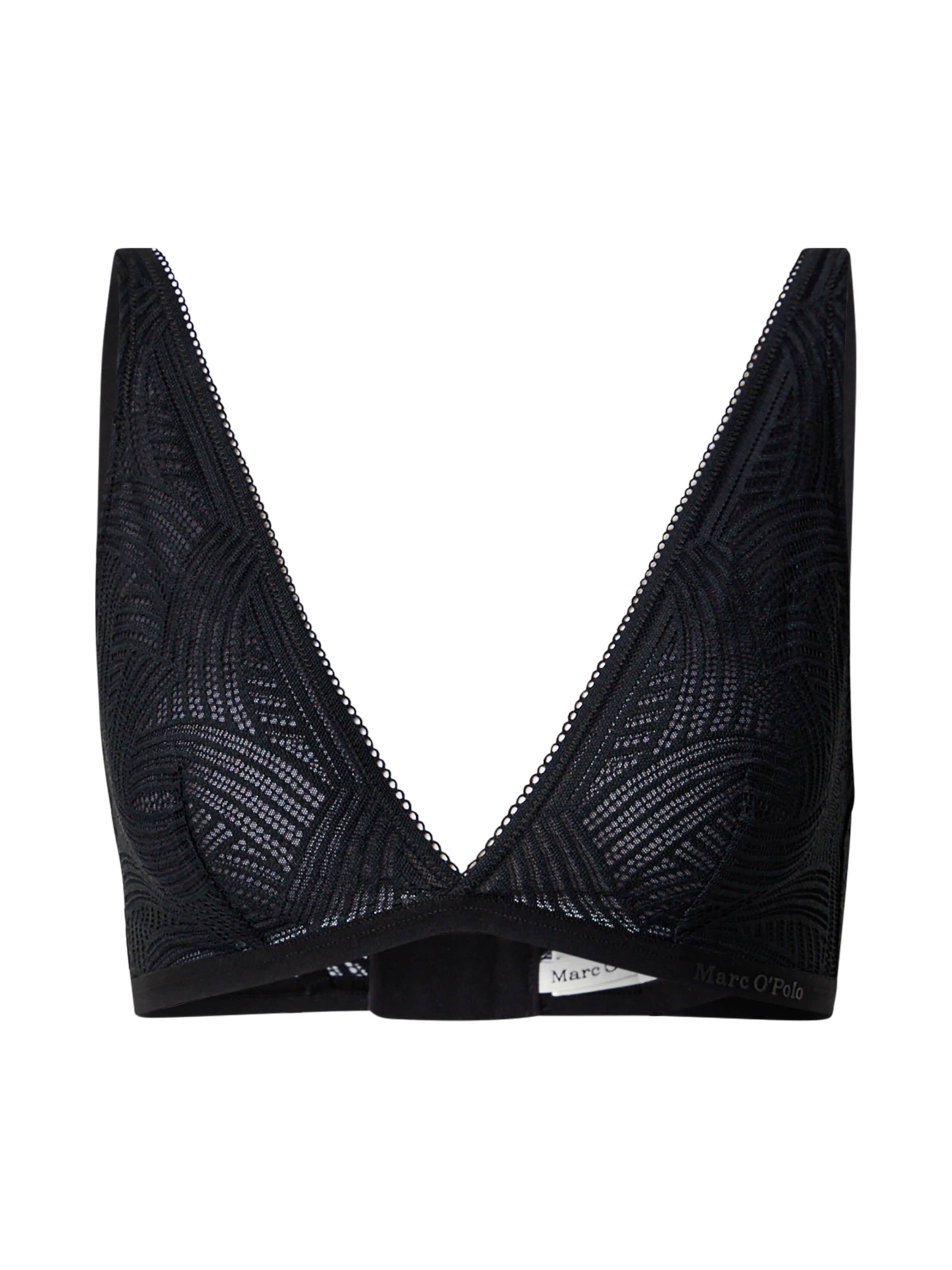 Marc O'Polo Сутиен с триъгълни чашки Сутиен в черно: отпред