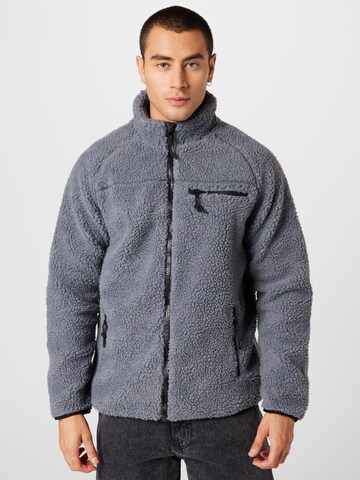 Brandit - Chaqueta polar en gris: frente