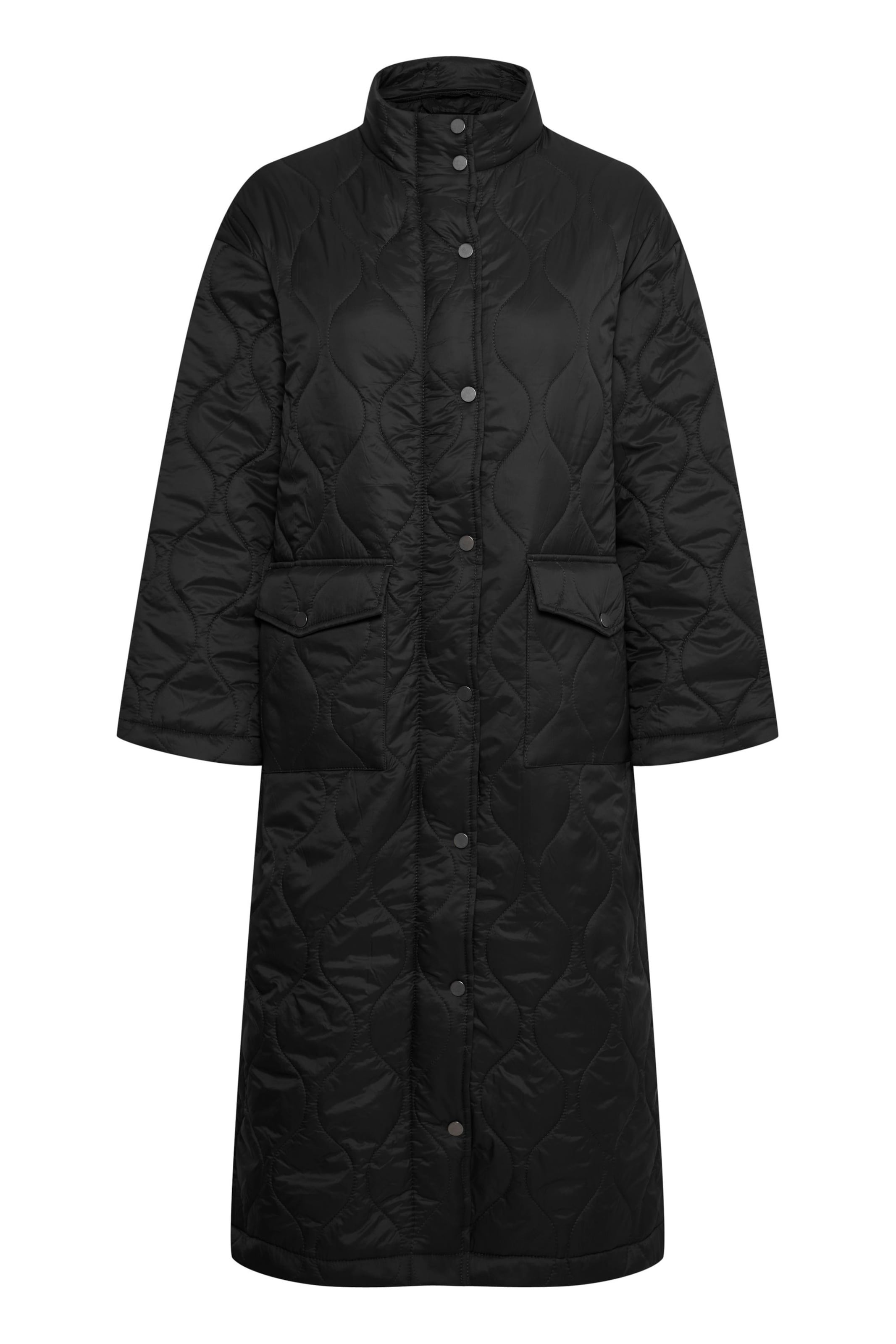 b.young Between-Seasons Coat 'Asine' in Black: front