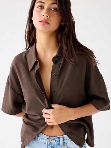 Chemisier Pull&Bear en marron