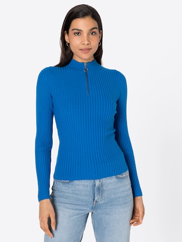 PIECES Sweter 'CRISTA' w kolorze niebieski: przód