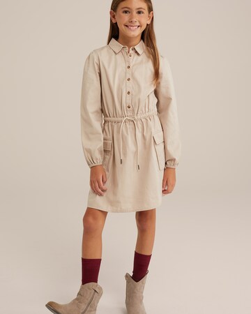 WE Fashion Dress in Beige: front