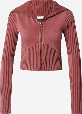 BDG Urban Outfitters Zip-Up Hoodie in Red: front