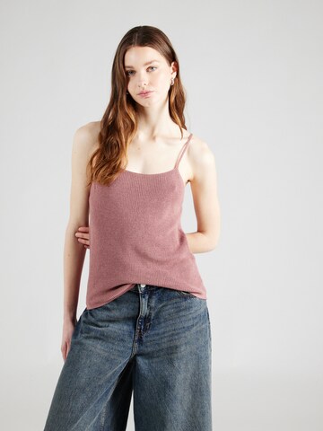 VERO MODA Gebreide top 'NEWLEXSUN' in Roze: voorkant