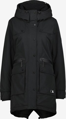 Alife and Kickin Winter parka in Black: front