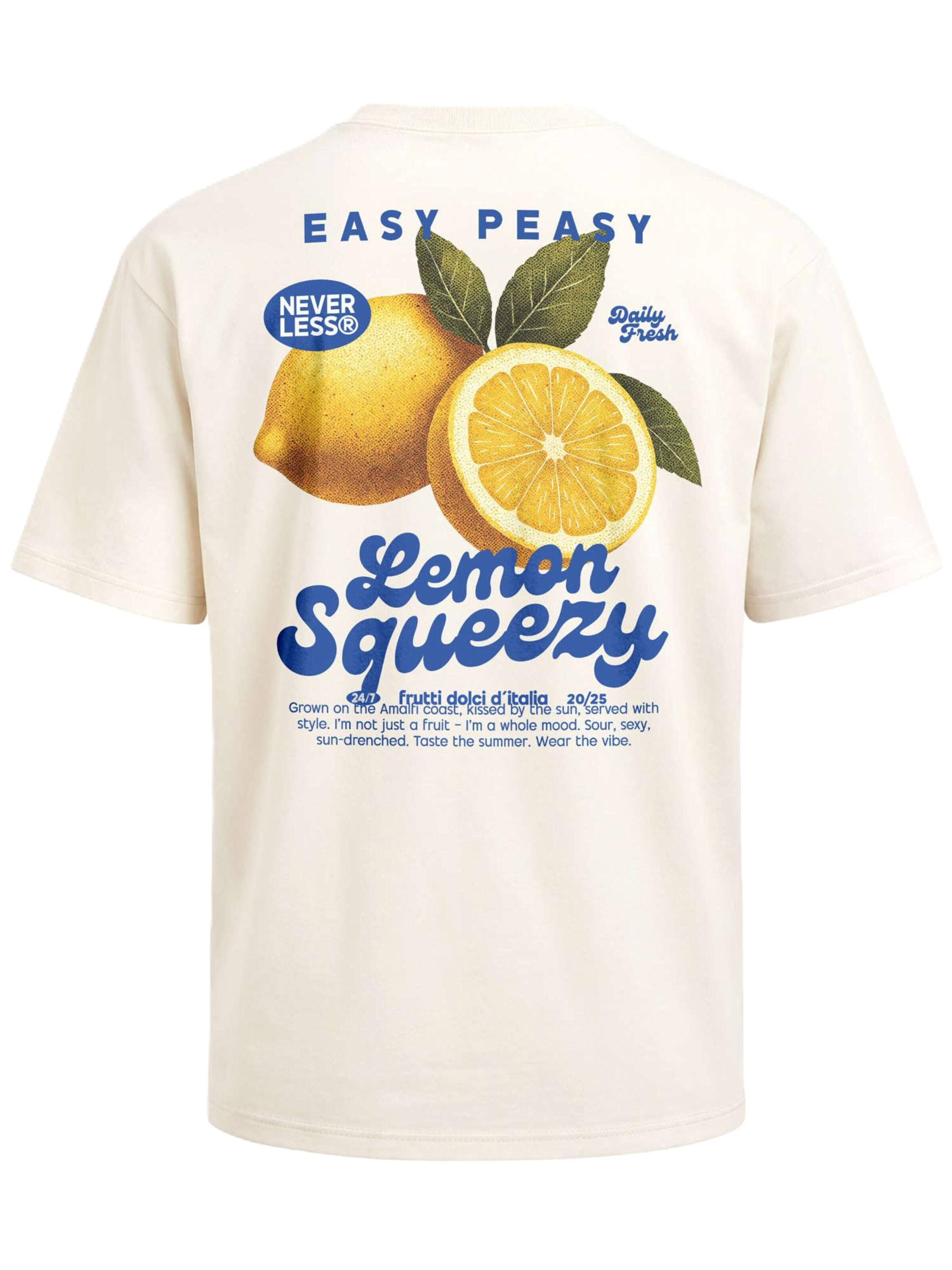 Neverless Shirt 'Lemon Squeezy' in Beige