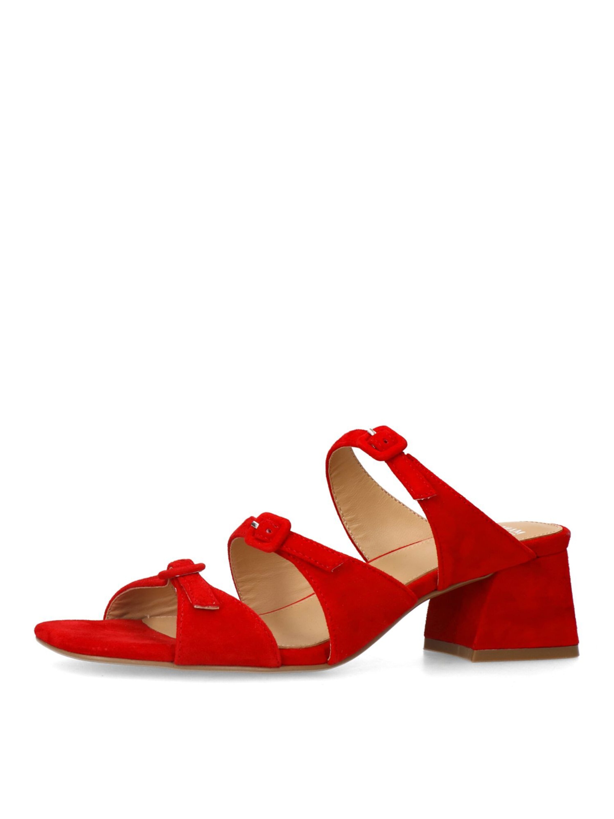 MANFIELD Mules in Red: front