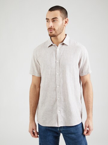 INDICODE JEANS - Regular Fit Camisa 'Massimo' em castanho: frente