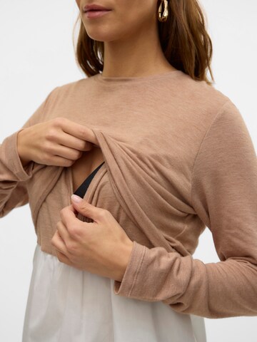 Maglietta 'MLDafni June' di MAMALICIOUS in beige