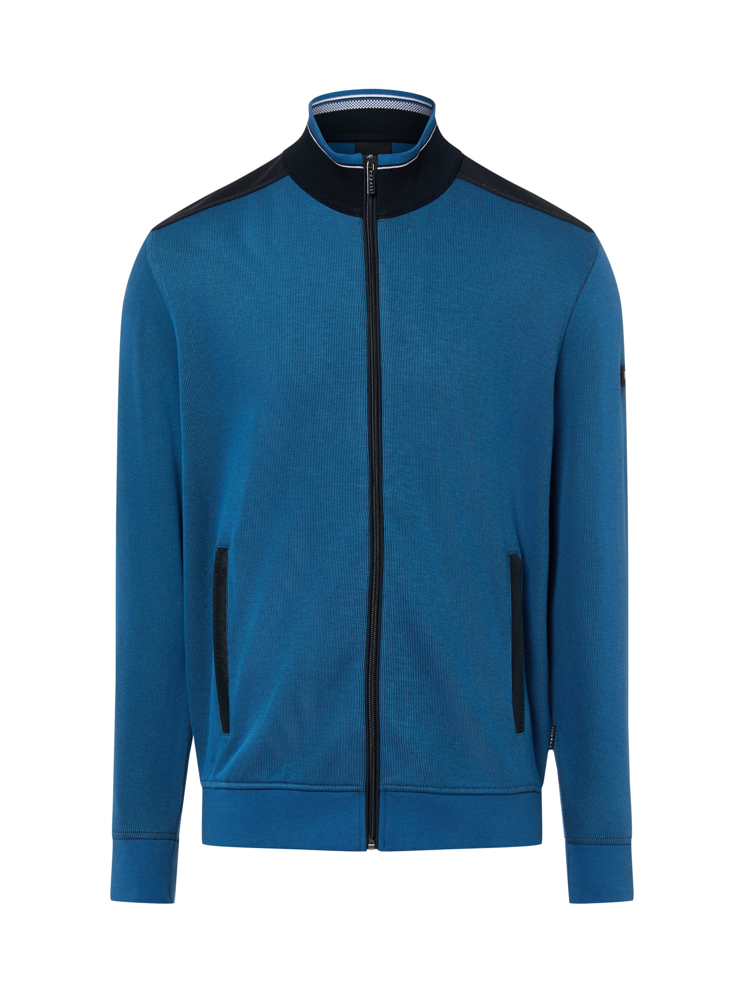 bugatti Zip-Up Hoodie in Blue: front